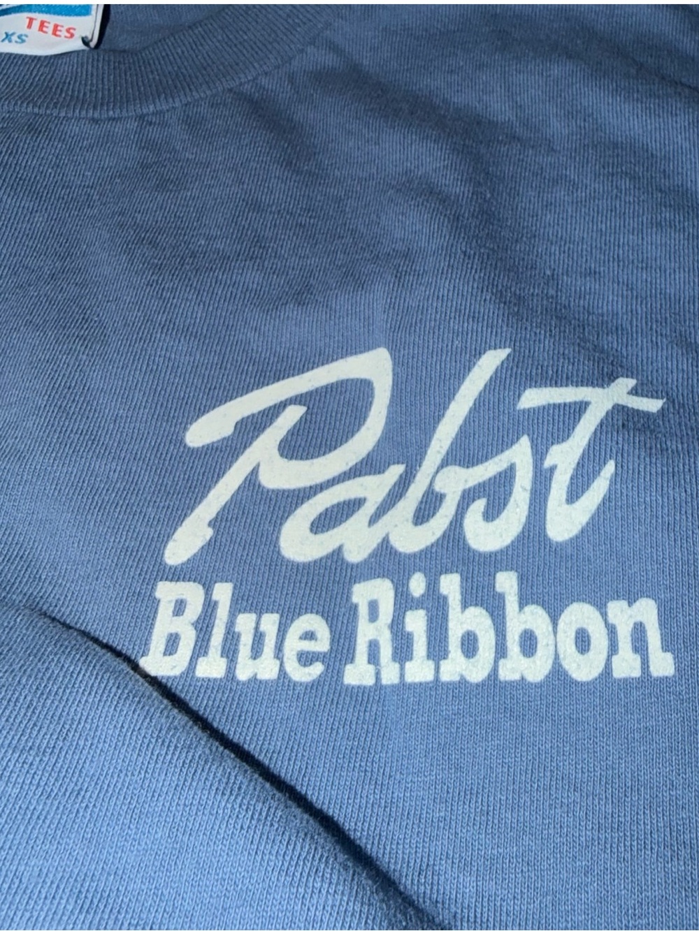 Junk Food Clothing Blue Pabst Logo Short Sleeve Tee